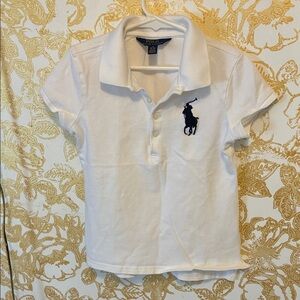 Polo by Ralph Lauren Kids White Polo with Black Logo